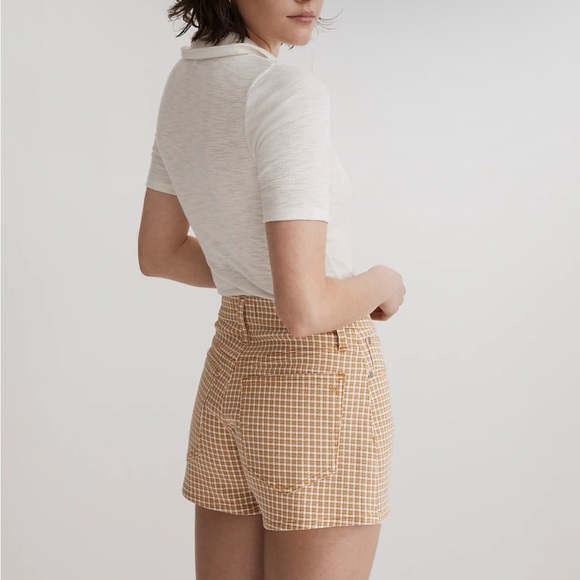 The Perfect Vintage Jean Short in Mini Check - Picture 3 of 8